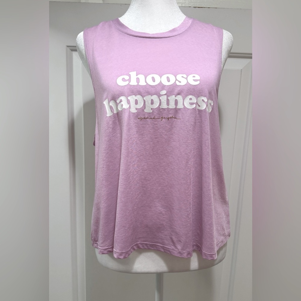 SPIRITUAL GANGSTER Happiness Active Crop Tank In Pixie Dust - Picture 4 of 13